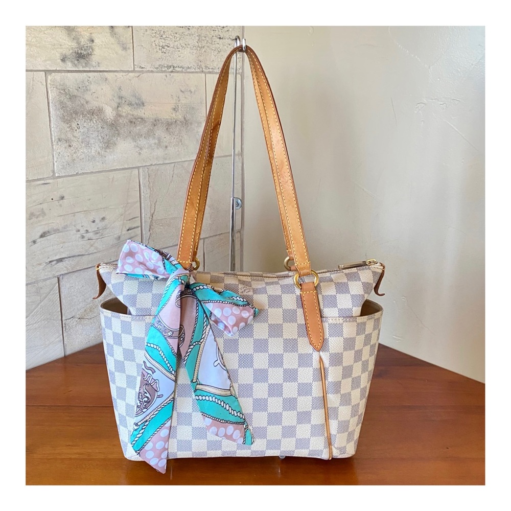 ♥️♥️SOLD LOUIS VUITTON TOTALLY PM AZUR TOTE SHOULDER BAG - Picture 1 of 16